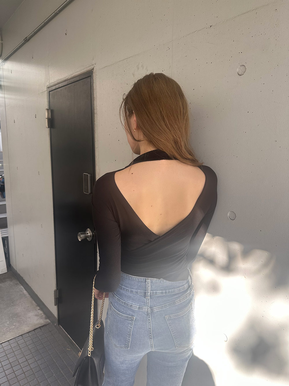 バックオープンリブTシャツ | 詳細画像19