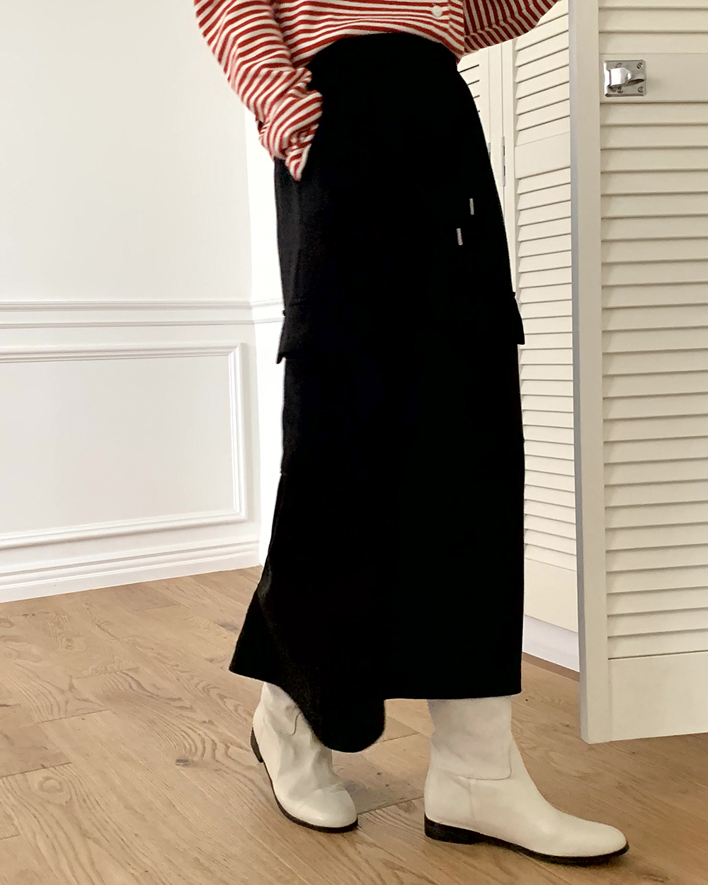 ストリングスウェットカーゴスカート | レディースファッション