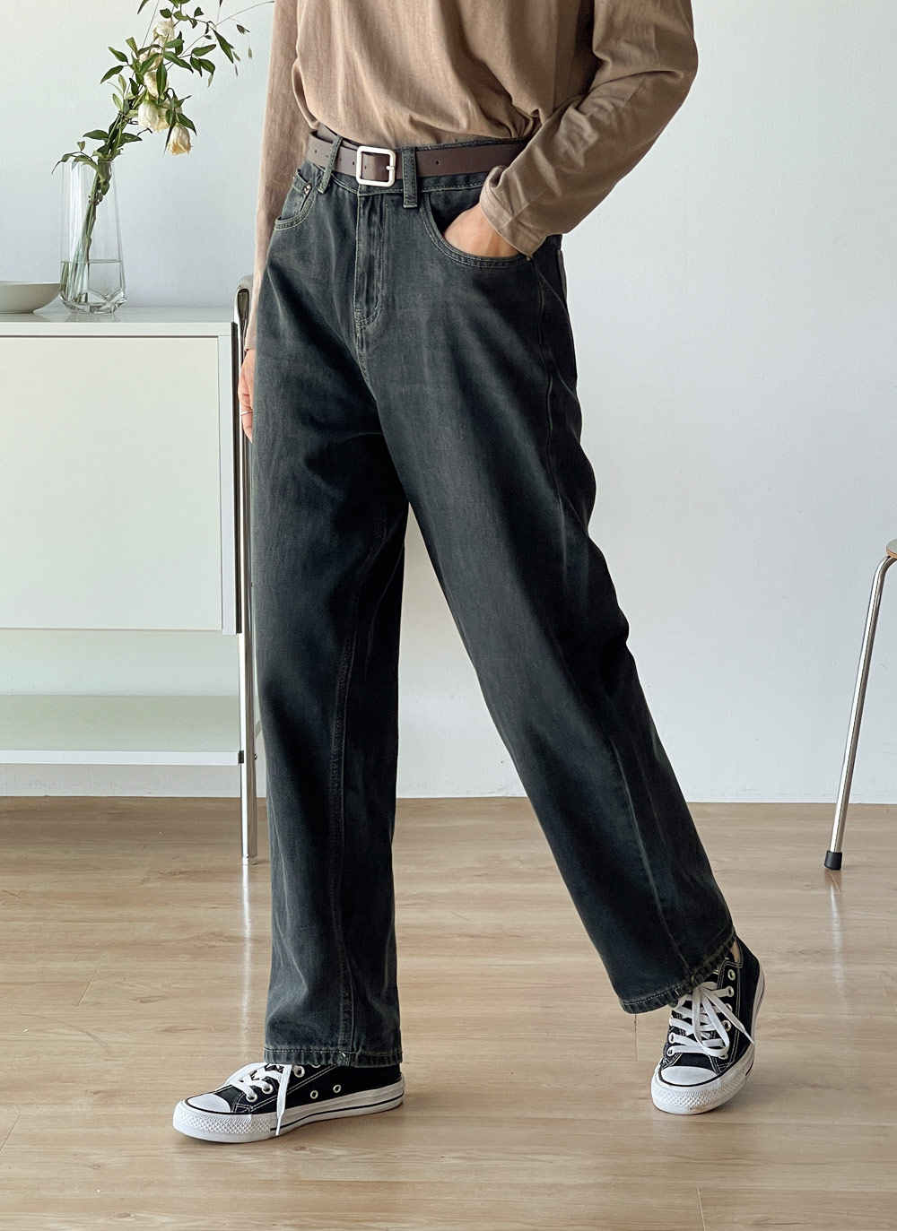 今季完売CANAL JEAN ダークブラウン ワイドパンツ ベルト付き 1689567_25342229_k6.jpg?f=webp