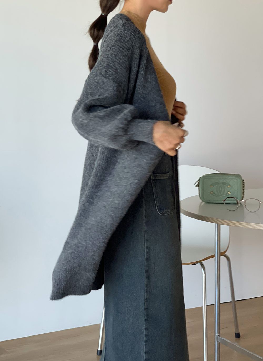 ニットオープンロングカーディガン | レディースファッション通販 - DHOLIC