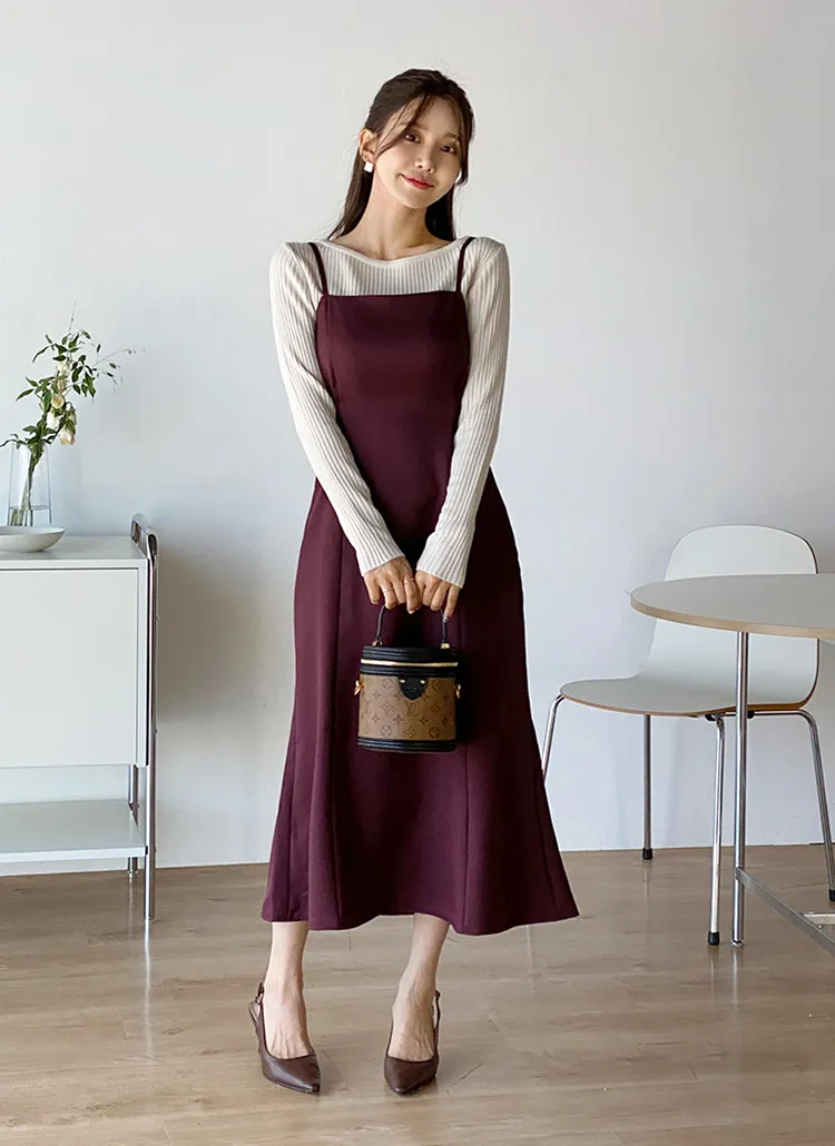 リボンマーメイドビスチェワンピース | DHOLIC | 詳細画像1