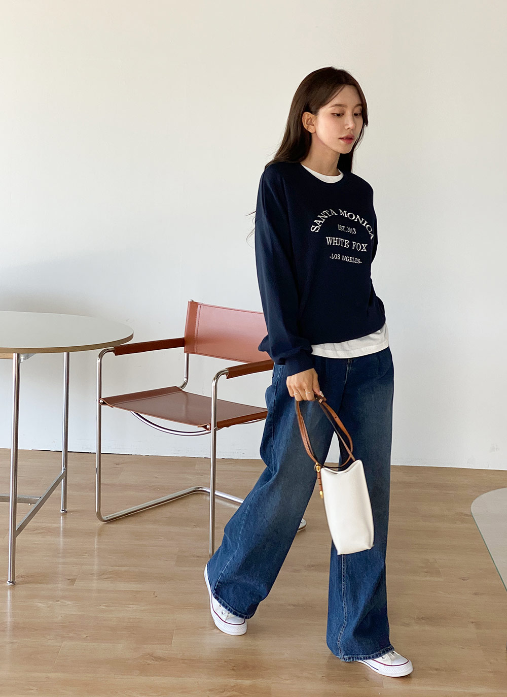 刺繍レタリングルーズスウェット | DHOLIC | 詳細画像4