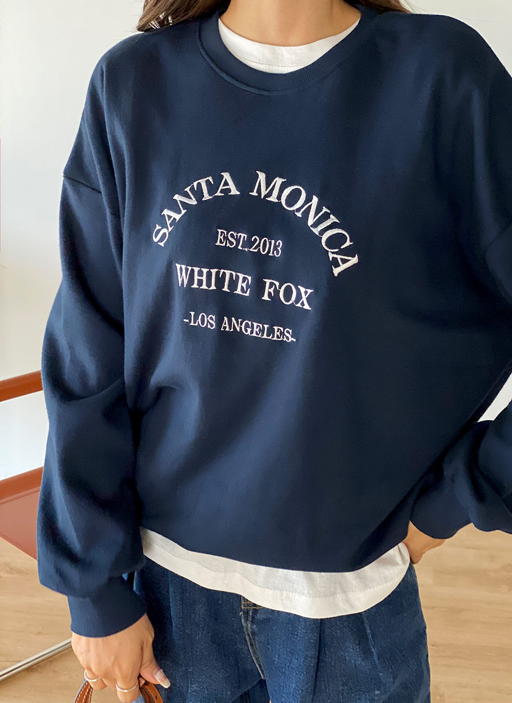 刺繍レタリングルーズスウェット | DHOLIC | 詳細画像5