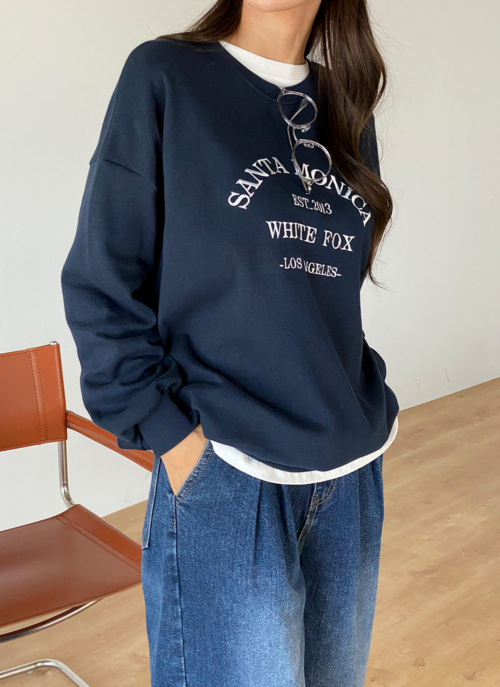 刺繍レタリングルーズスウェット | DHOLIC | 詳細画像9