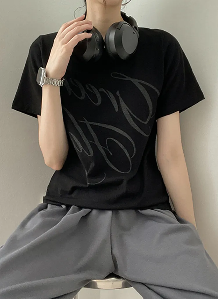 レタリング半袖Tシャツ | hijjoo | 詳細画像1