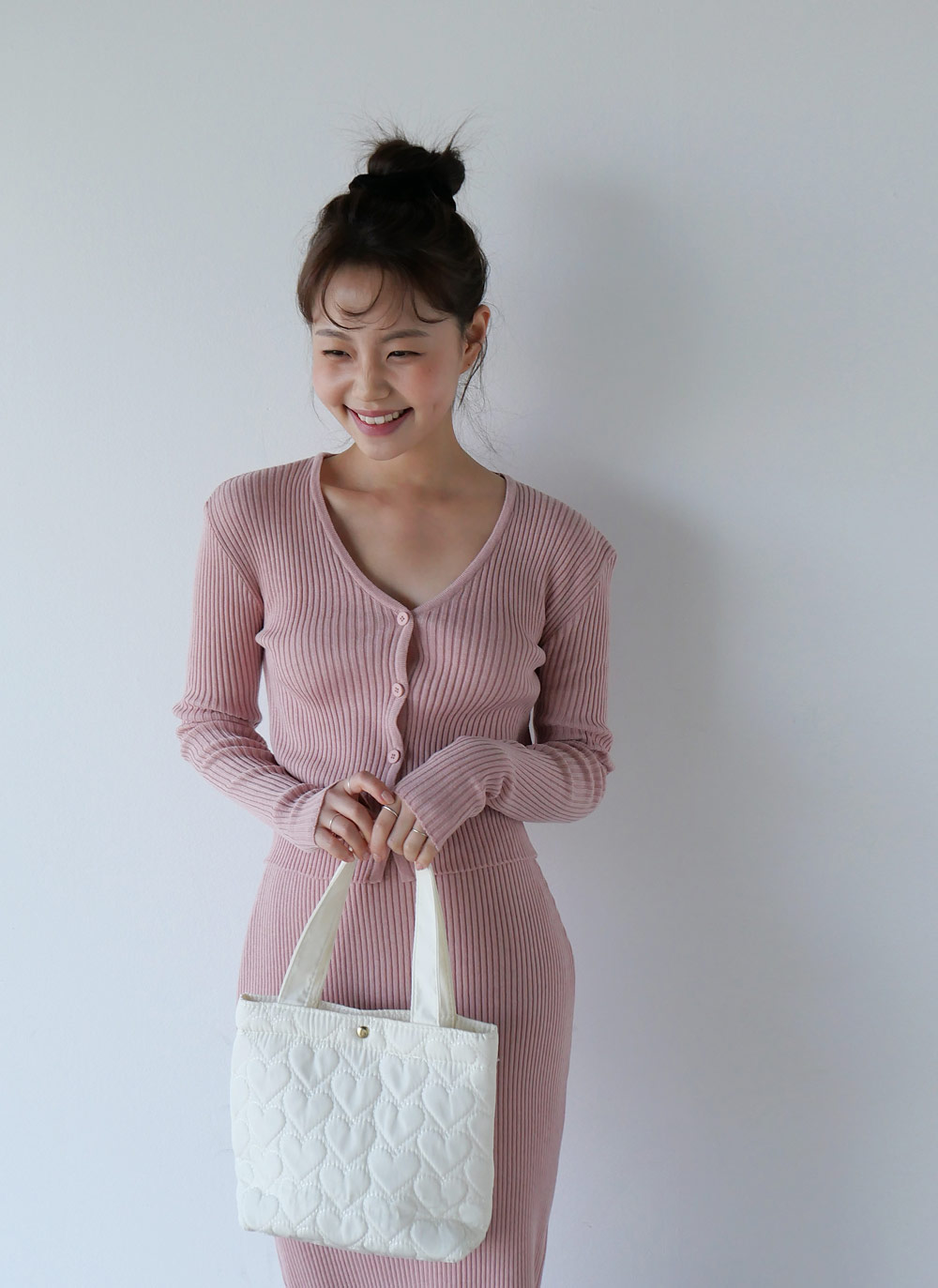 バンブー混Vネックスリムカーディガン | 詳細画像8