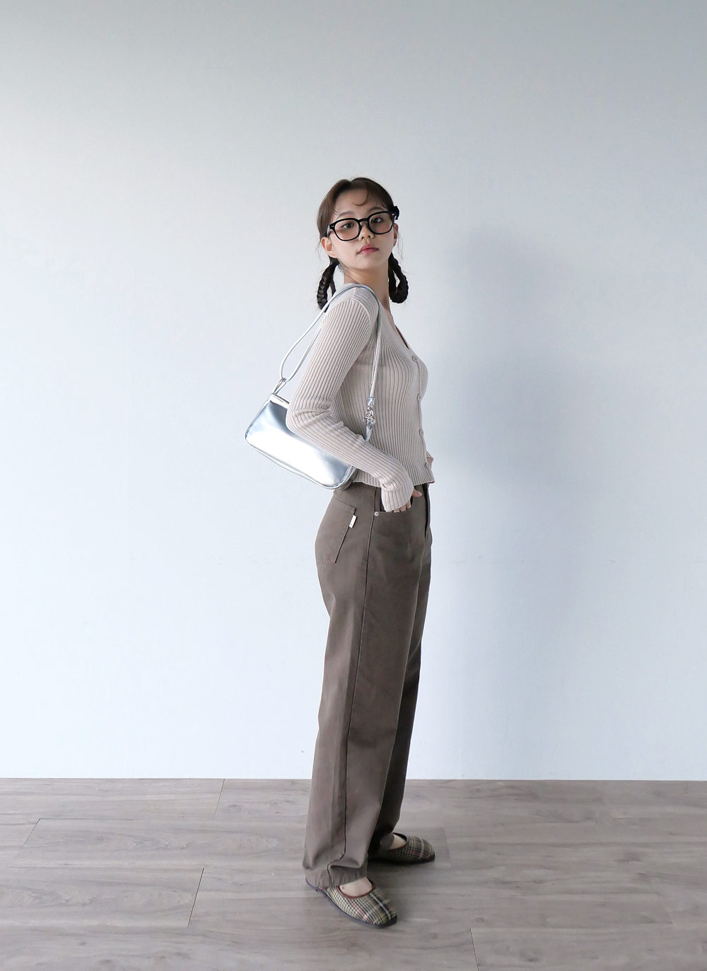 バンブー混Vネックスリムカーディガン | 詳細画像11