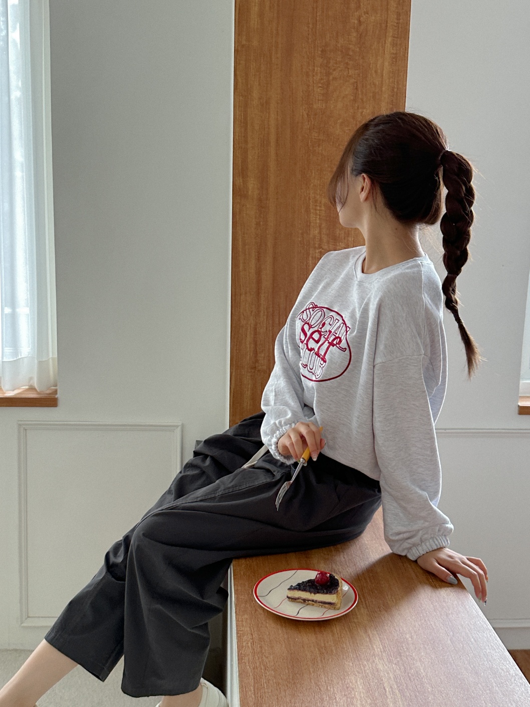 英字刺繍ゴムヘムスウェット | 詳細画像6