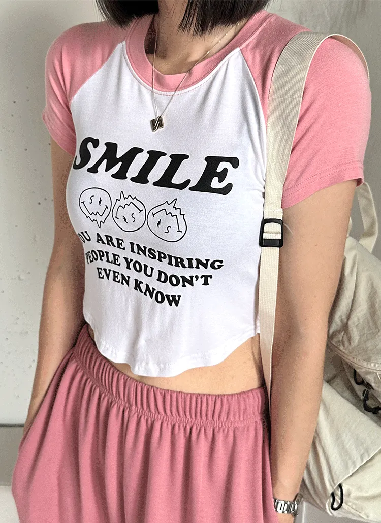 SMILE配色ラグランTシャツ | theclip | 詳細画像1