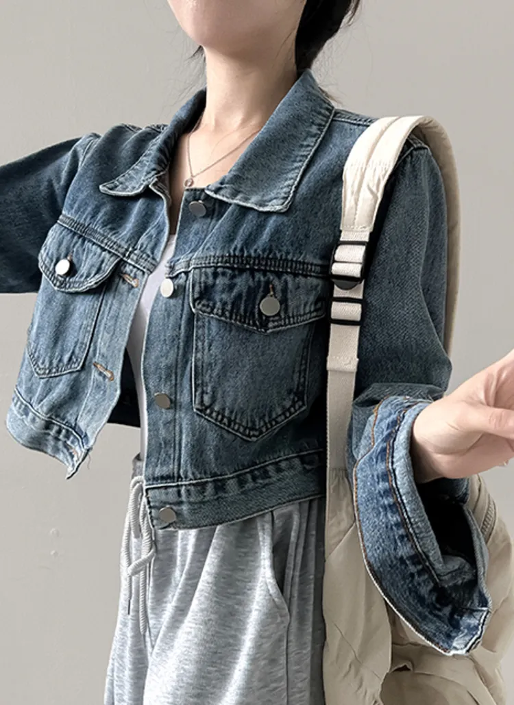 Denim jacket クロップド丈 デニムジャケット デニムジャケット 