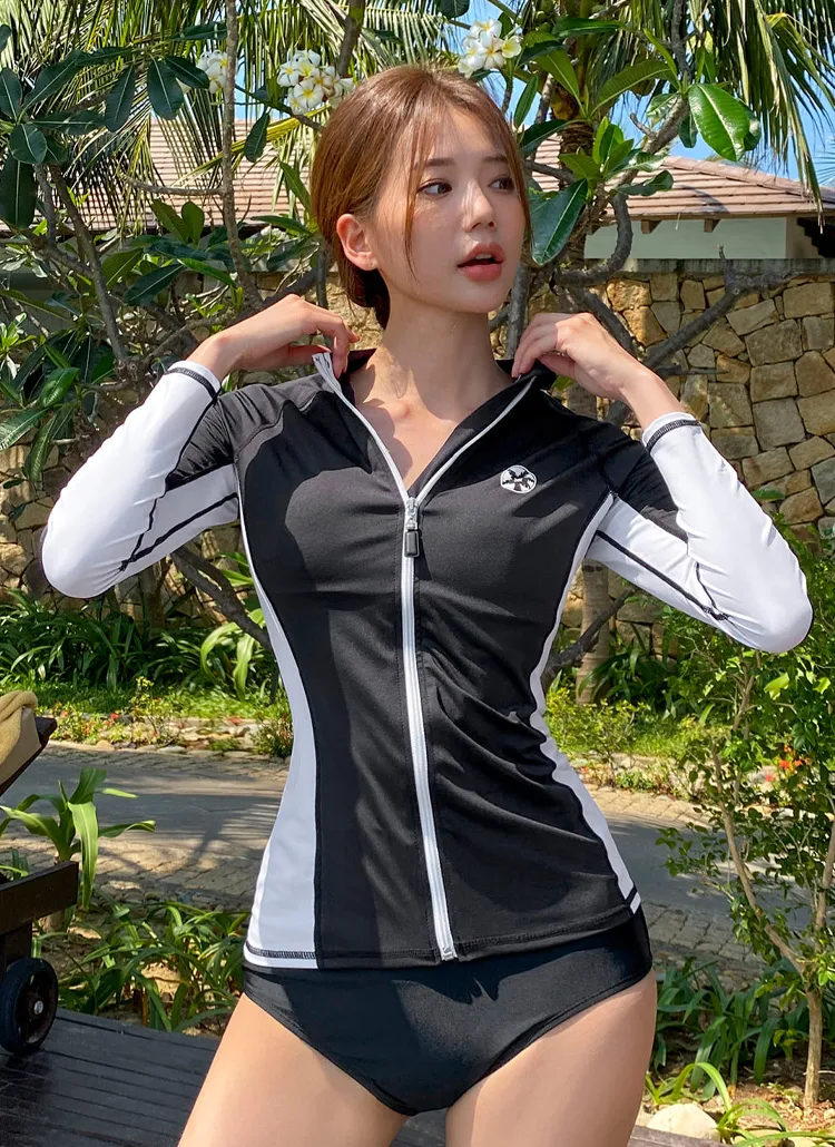 配色ポイントラッシュガード | rohol | 詳細画像1