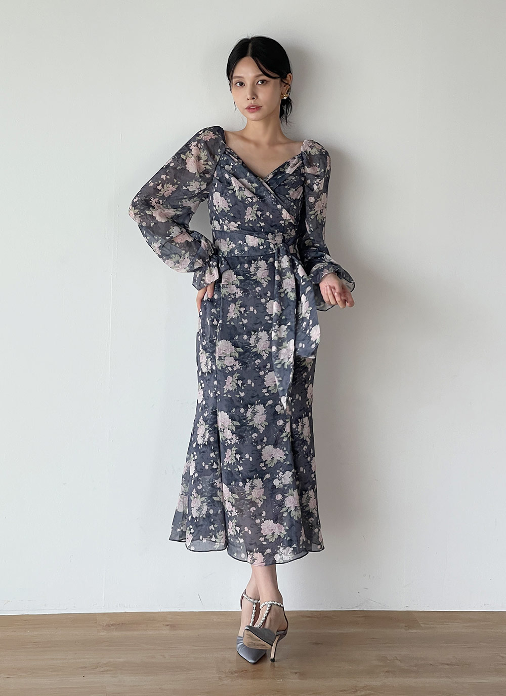 2WAY花柄リボンワンピース | DHOLIC | 詳細画像2