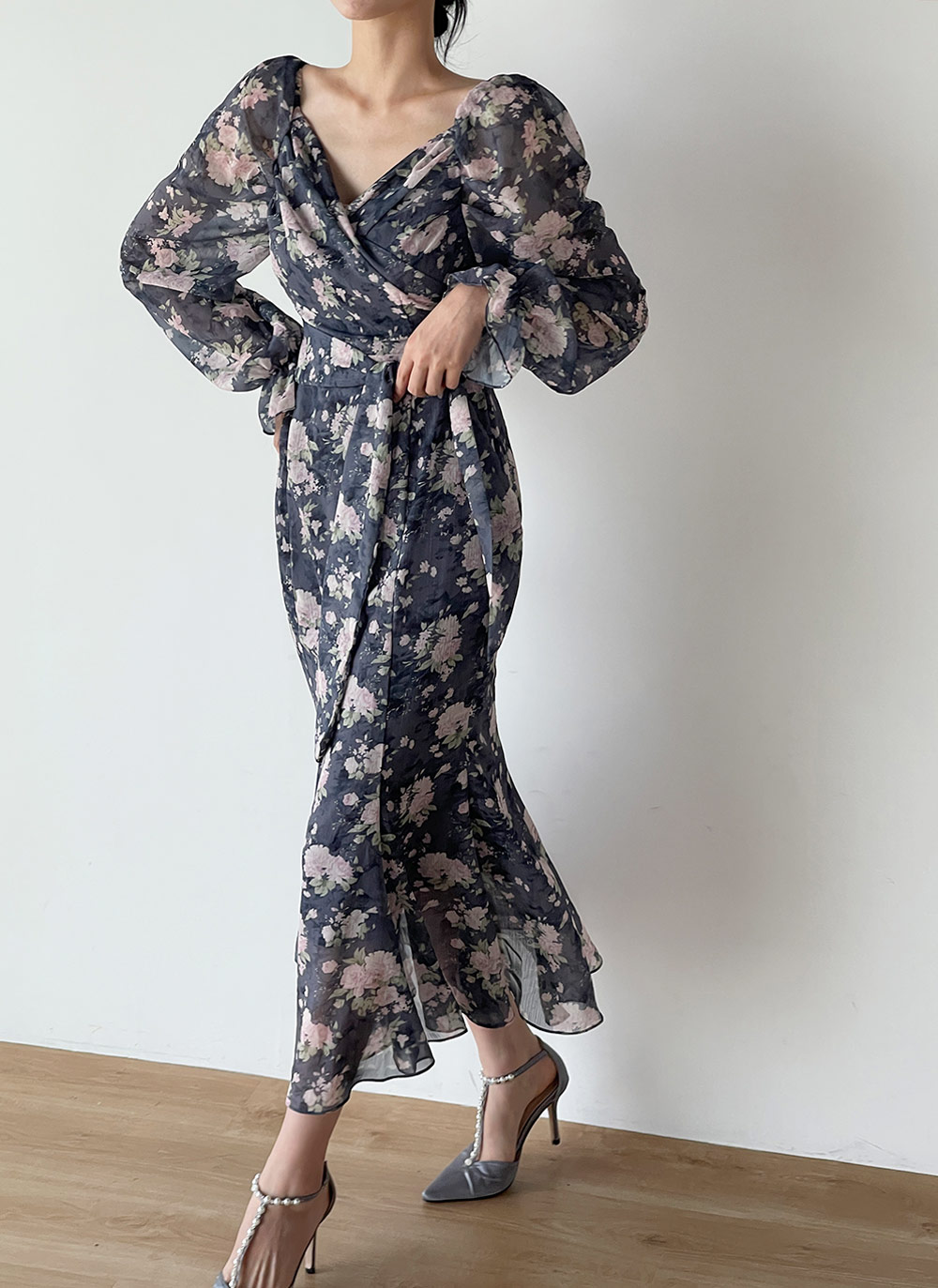 2WAY花柄リボンワンピース | DHOLIC | 詳細画像3