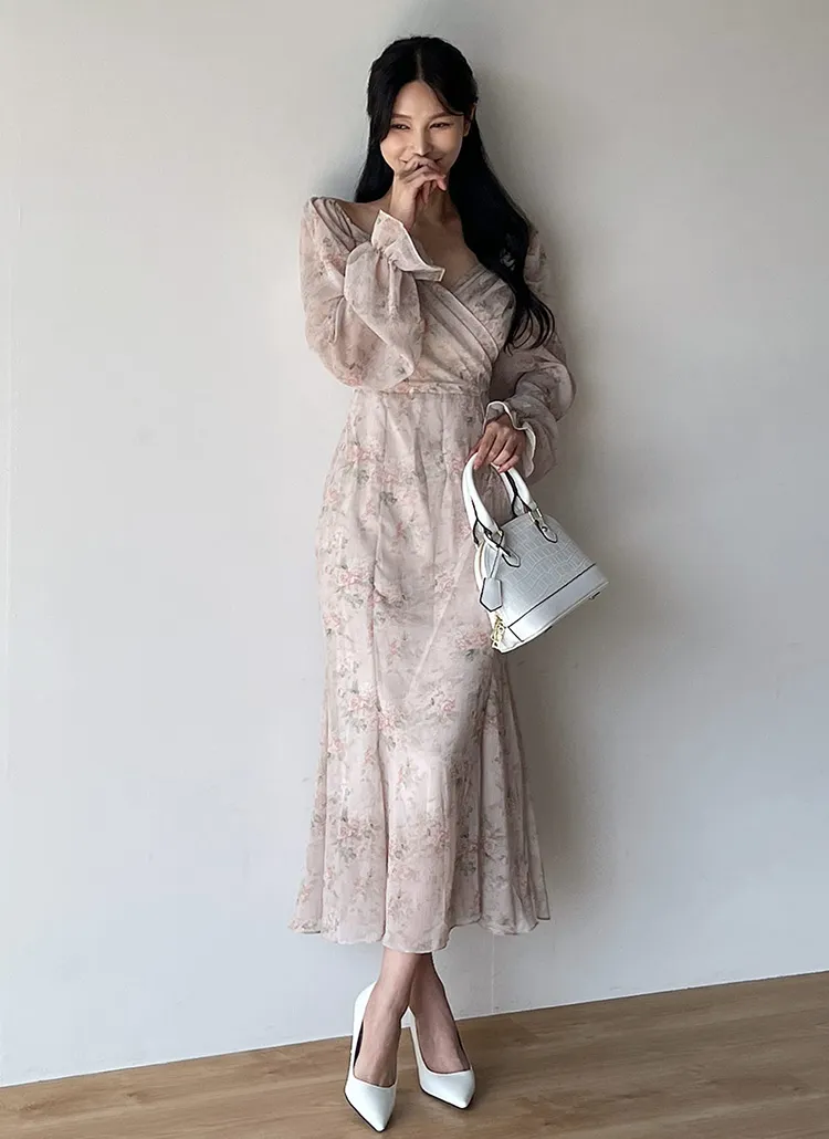 2WAY花柄リボンワンピース | DHOLIC | 詳細画像1