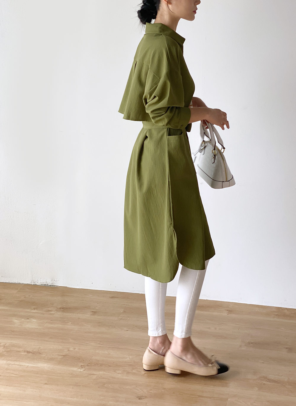 ストラップ付ヨークシャツワンピース | DHOLIC | 詳細画像4