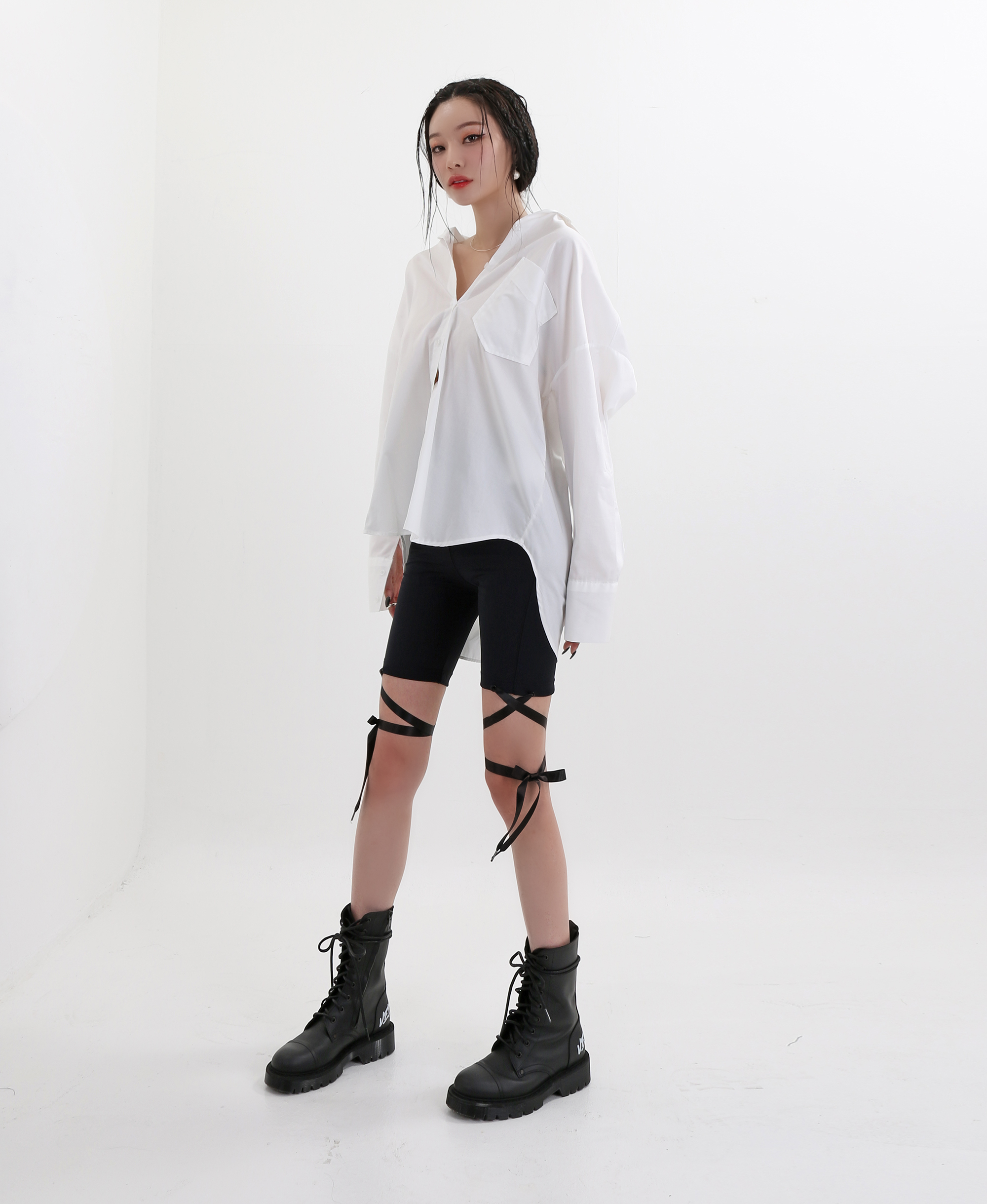 milleboneur よくばりレースアップパンツ ブラック レースアップブラックレギンス | レディースファッション通販