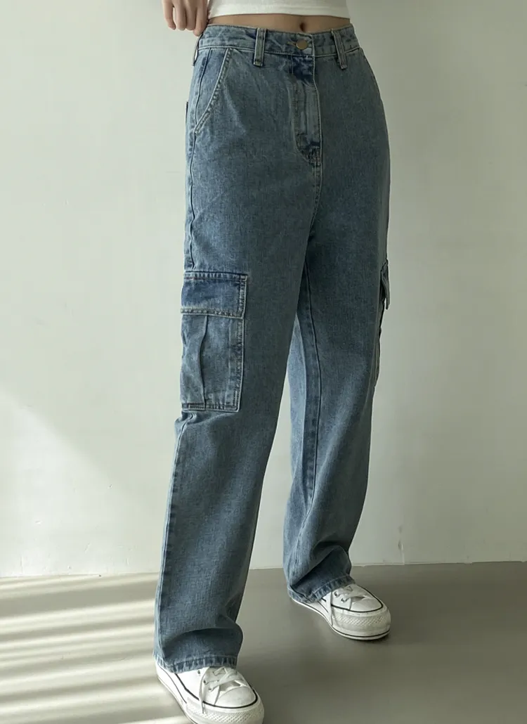 ルーズカーゴデニムパンツ | レディースファッション通販 - DHOLIC