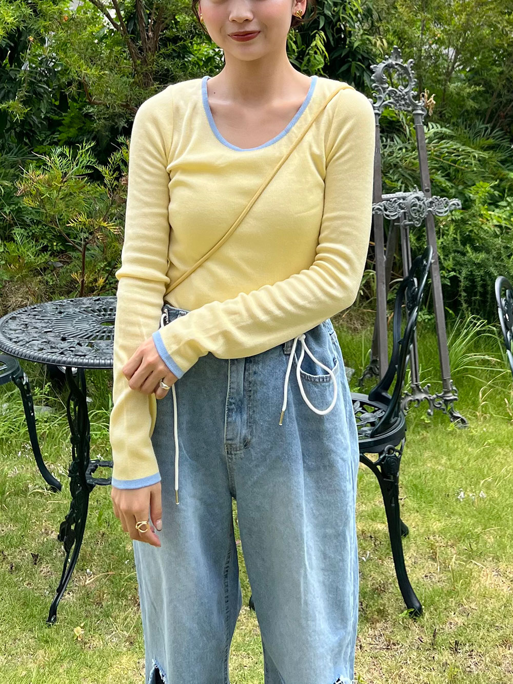 パイピングラウンドネックニット | 詳細画像7