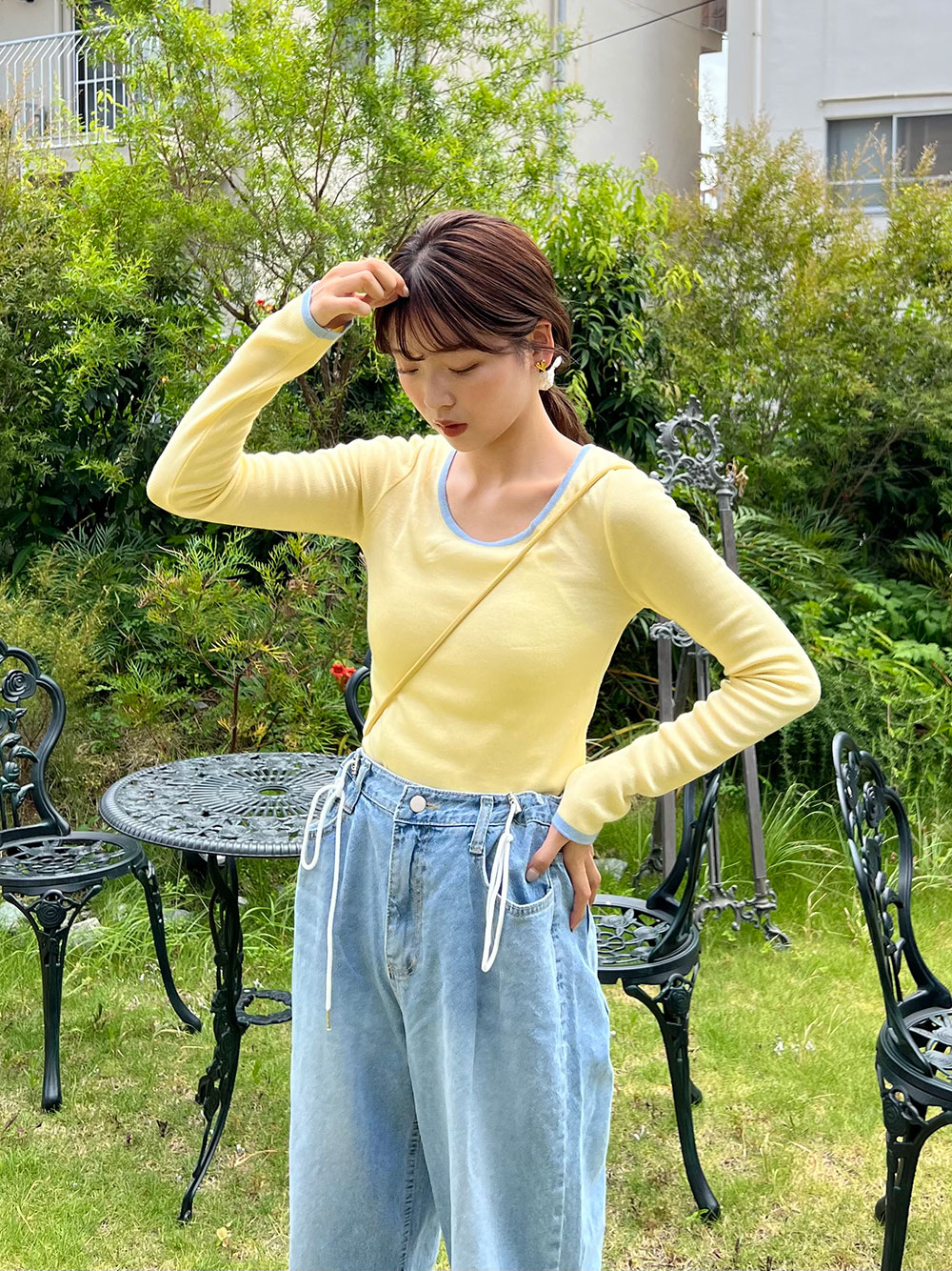 パイピングラウンドネックニット | 詳細画像10