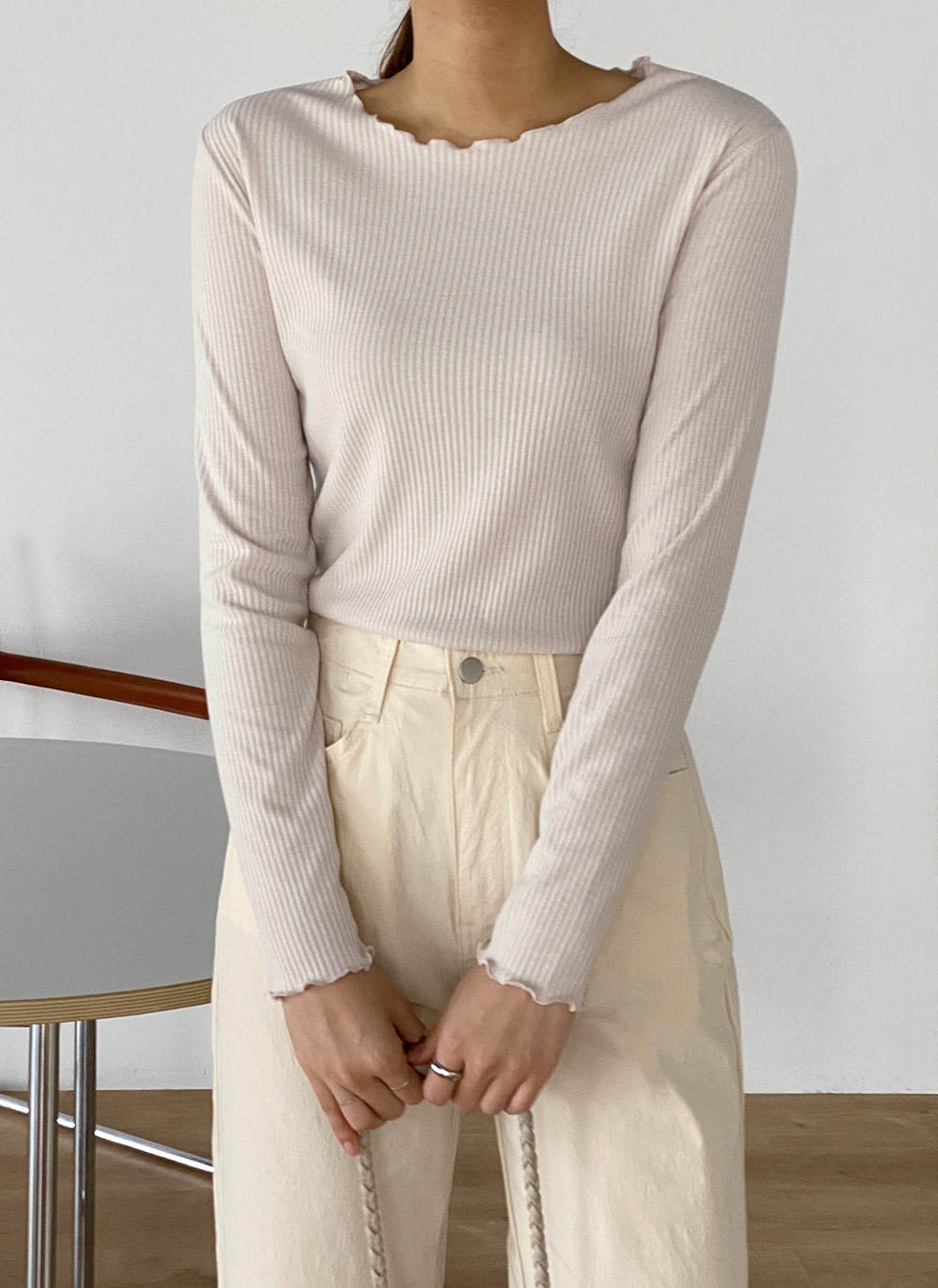 メロウヘムリブ長袖Tシャツ | DHOLIC | 詳細画像11