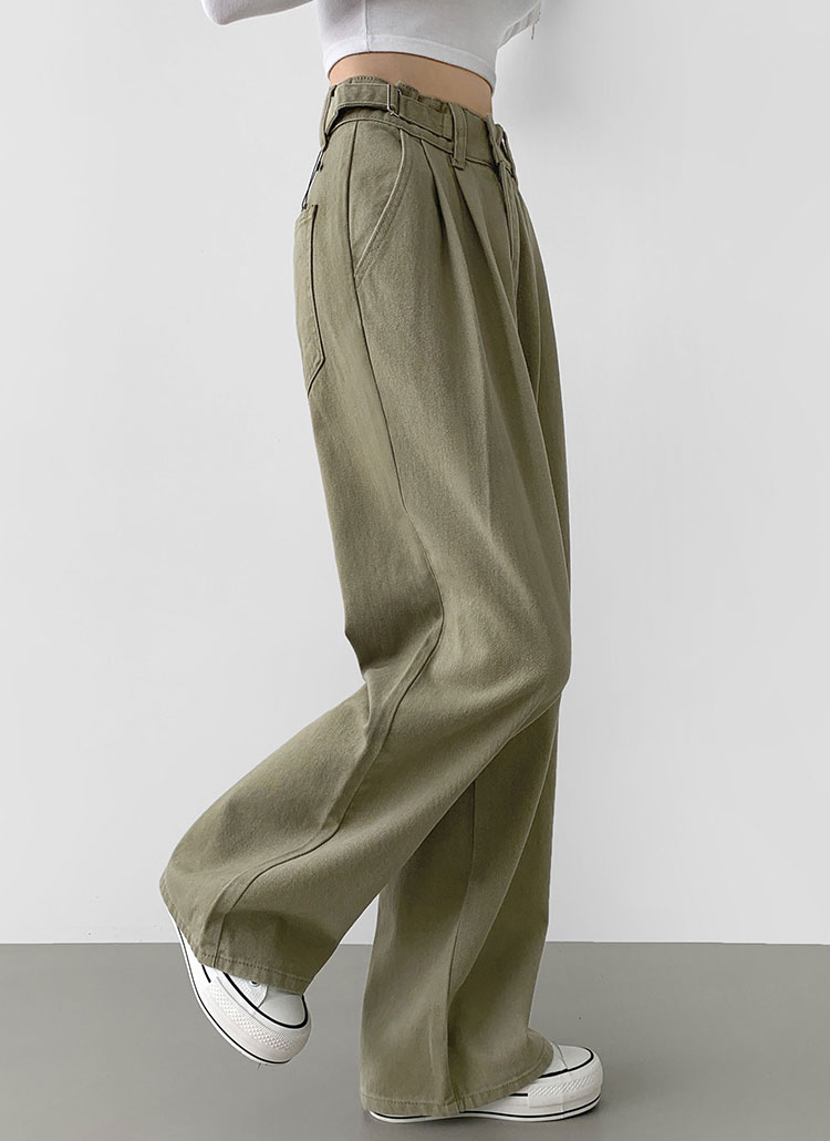 3TYPEハイウエストベルトワイドパンツ | レディースファッション通販