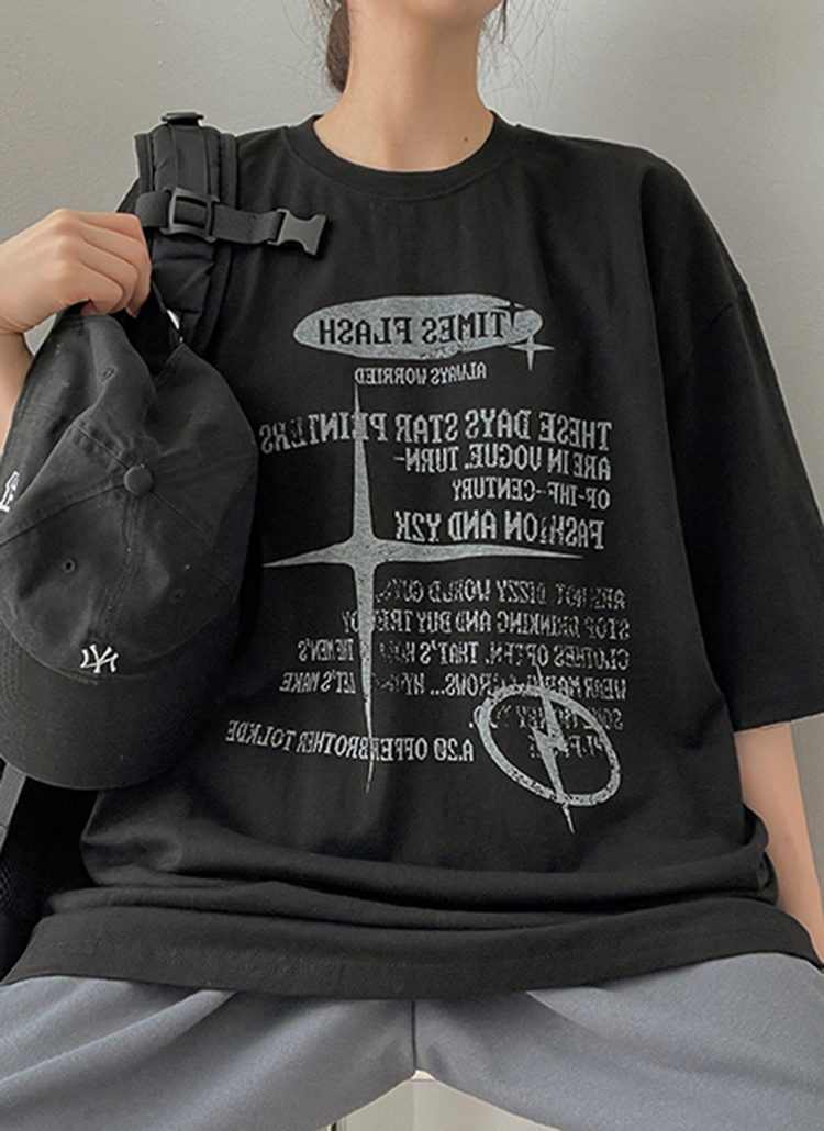 Y2KプリントオーバーTシャツ | レディースファッション通販 - DHOLIC