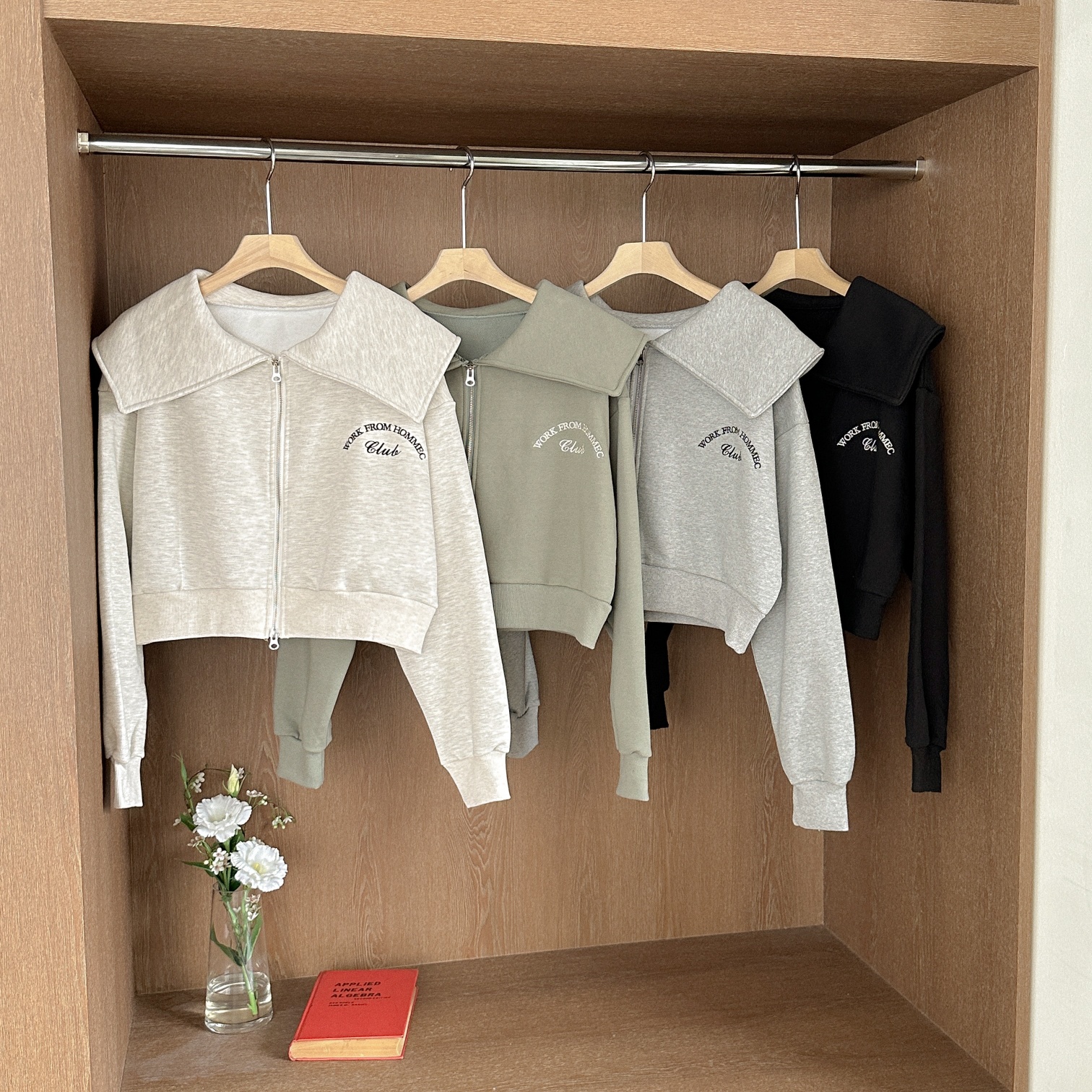 刺繍ダブルジップカラースウェット | 詳細画像13