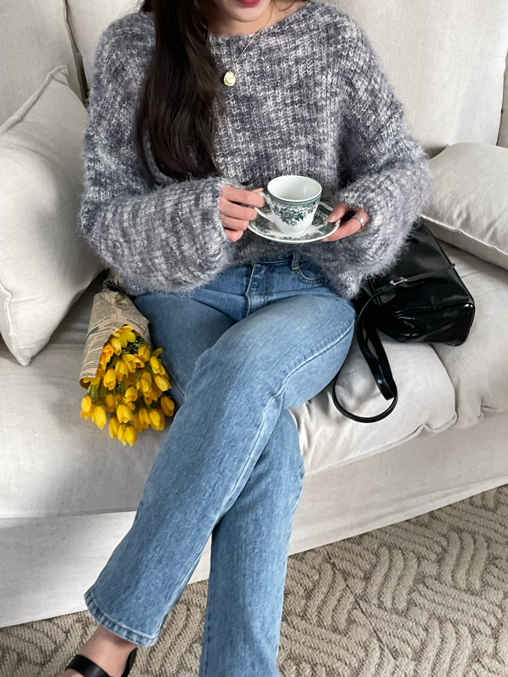 カラーミックスルーズニット | 詳細画像5