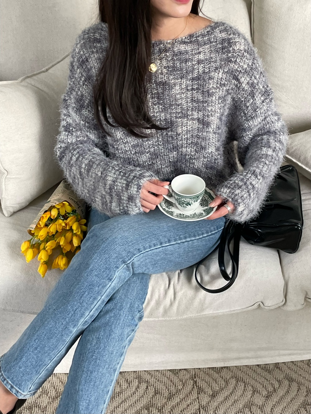 カラーミックスルーズニット | 詳細画像6