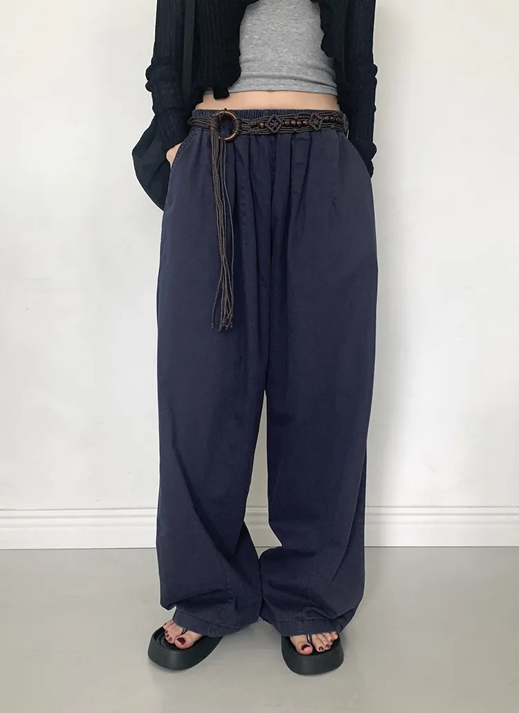 ウエストゴムピグメントワイドパンツ | WONDERWONDER | 詳細画像1