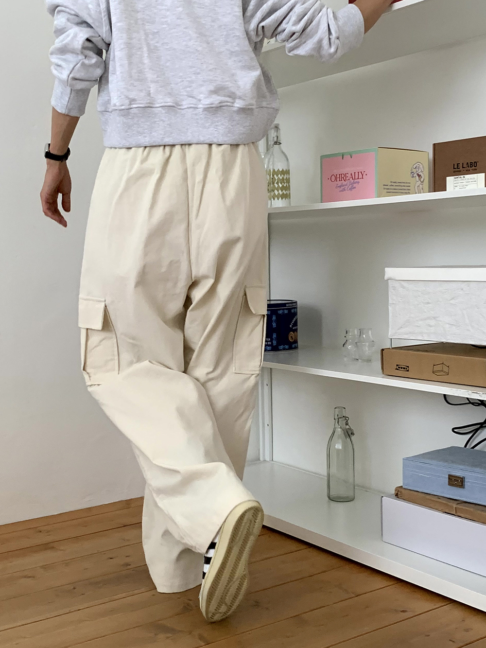 コーデュロイストリングカーゴパンツ | レディースファッション