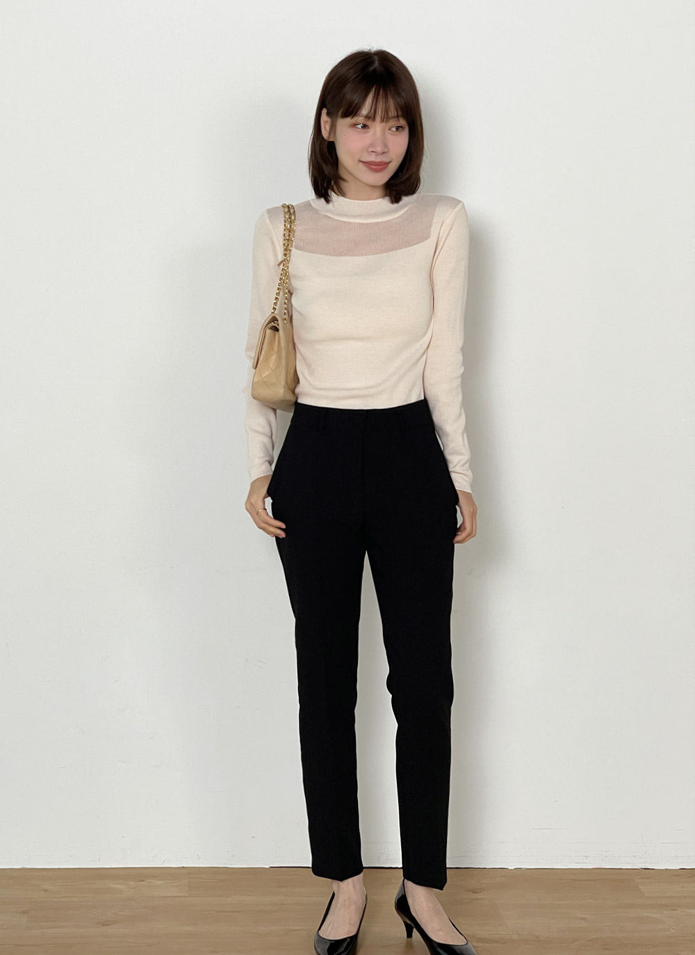 シアーパネルハーフネックニット | DHOLIC | 詳細画像7