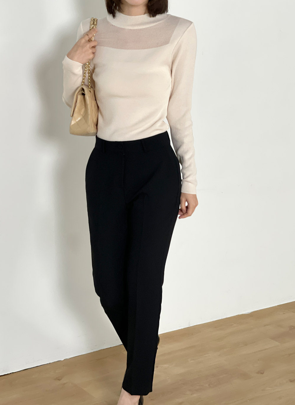 シアーパネルハーフネックニット | DHOLIC | 詳細画像8