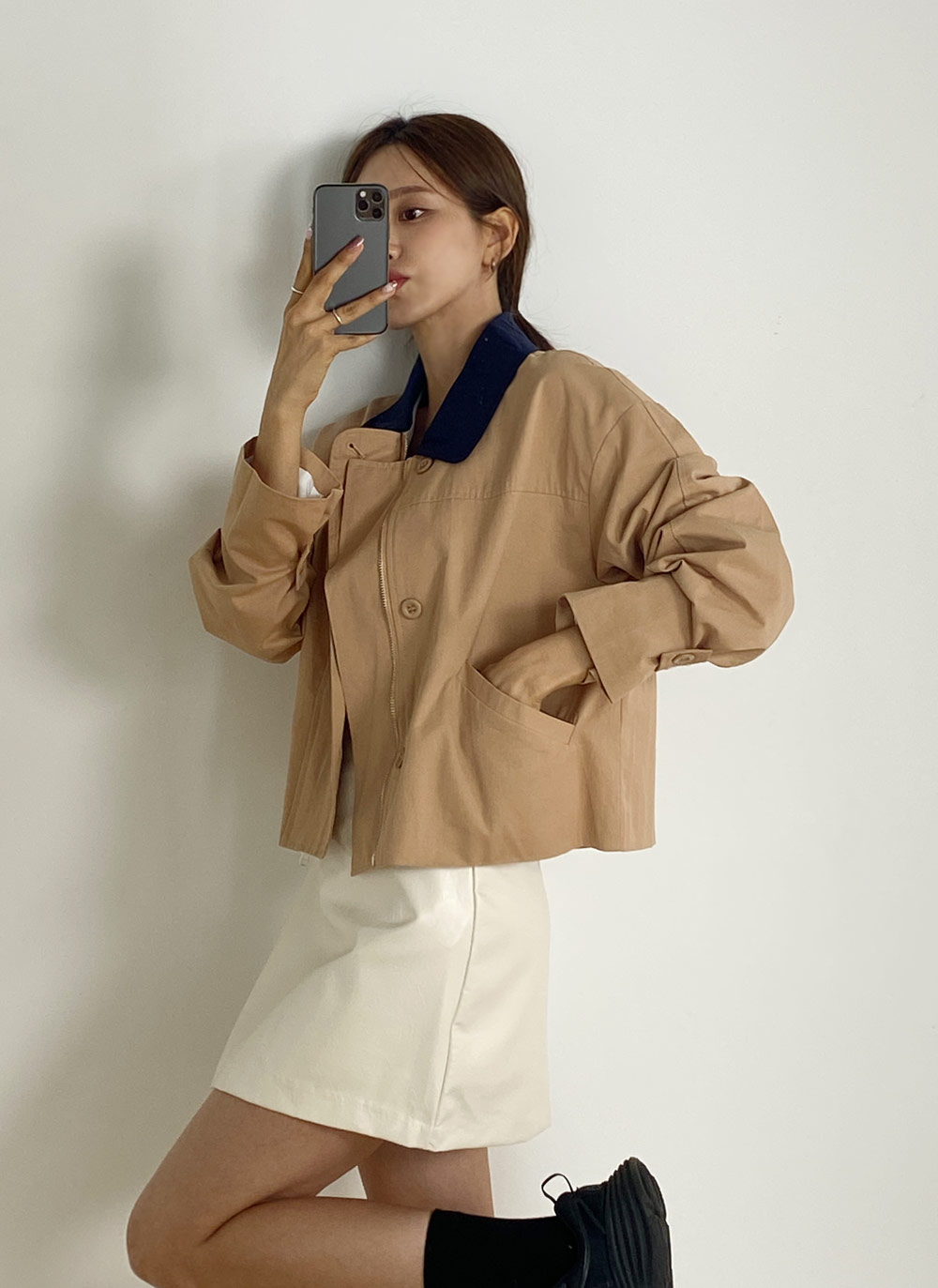 配色カラーショートジャンパー | DHOLIC | 詳細画像3