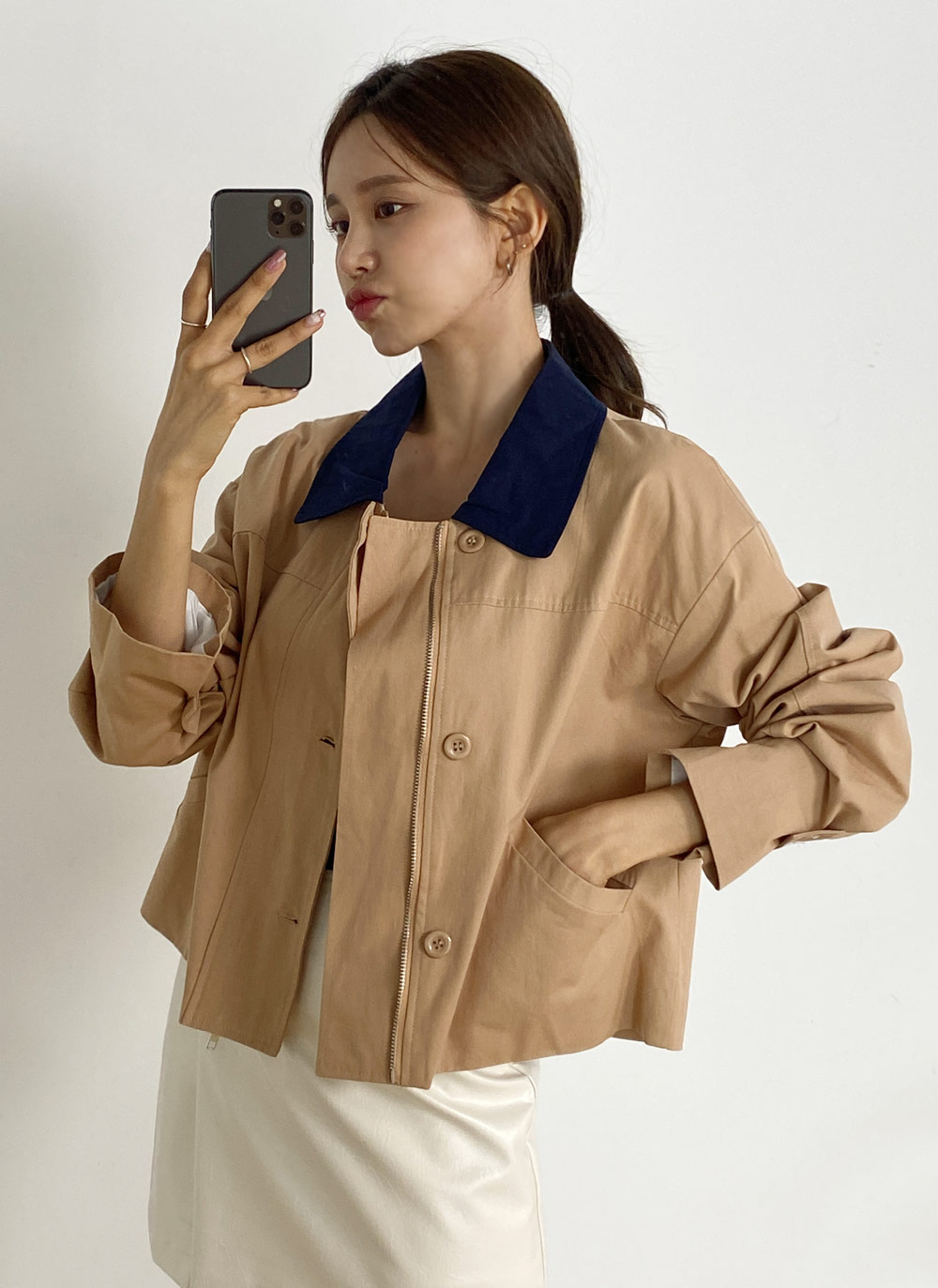 配色カラーショートジャンパー | DHOLIC | 詳細画像6