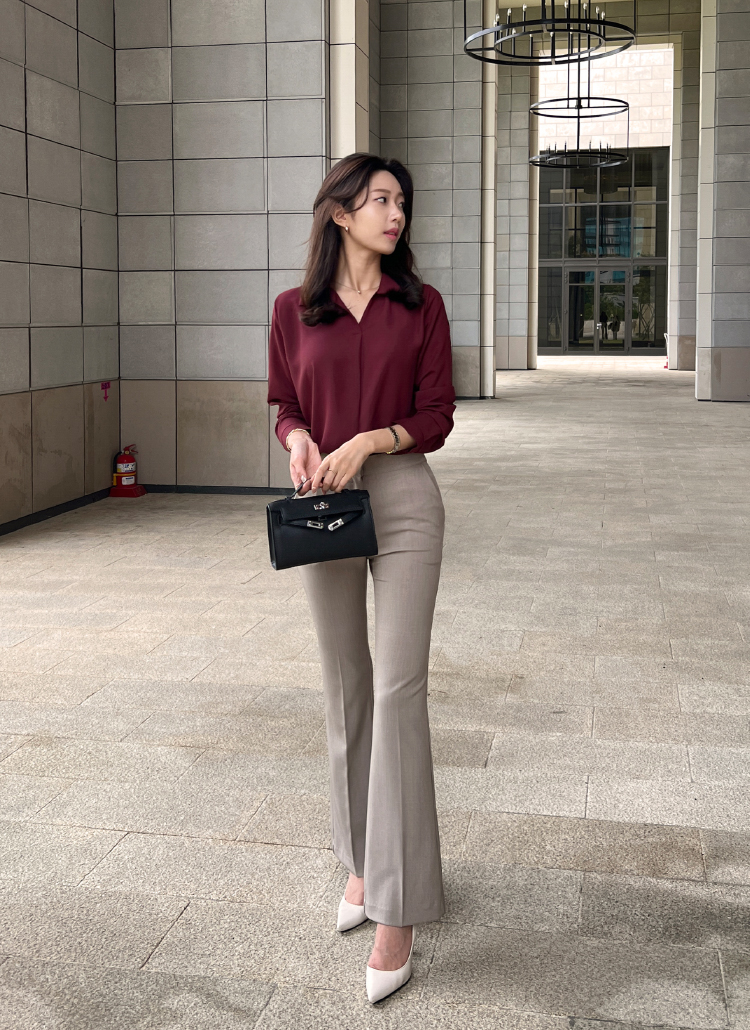 スキッパー長袖ブラウス | レディースファッション通販 - DHOLIC