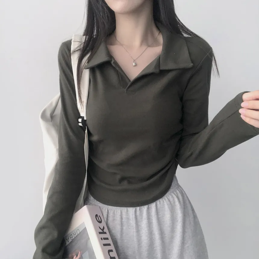 サイドシャーリングカラークロップドTシャツ | lilisense | 詳細画像21