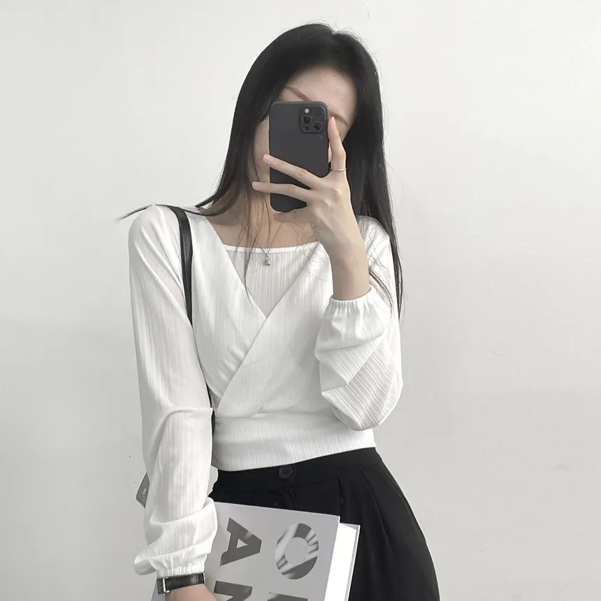 カシュクールTシャツ&スクエアキャミSET | lilisense | 詳細画像4
