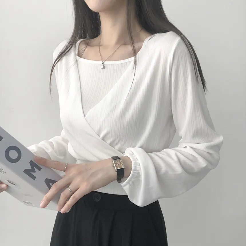カシュクールTシャツ&スクエアキャミSET | lilisense | 詳細画像5