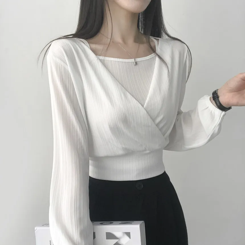 カシュクールTシャツ&スクエアキャミSET | lilisense | 詳細画像8