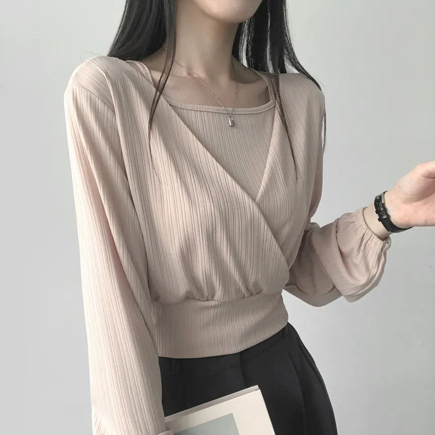 カシュクールTシャツ&スクエアキャミSET | lilisense | 詳細画像12
