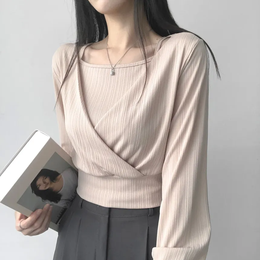 カシュクールTシャツ&スクエアキャミSET | lilisense | 詳細画像14