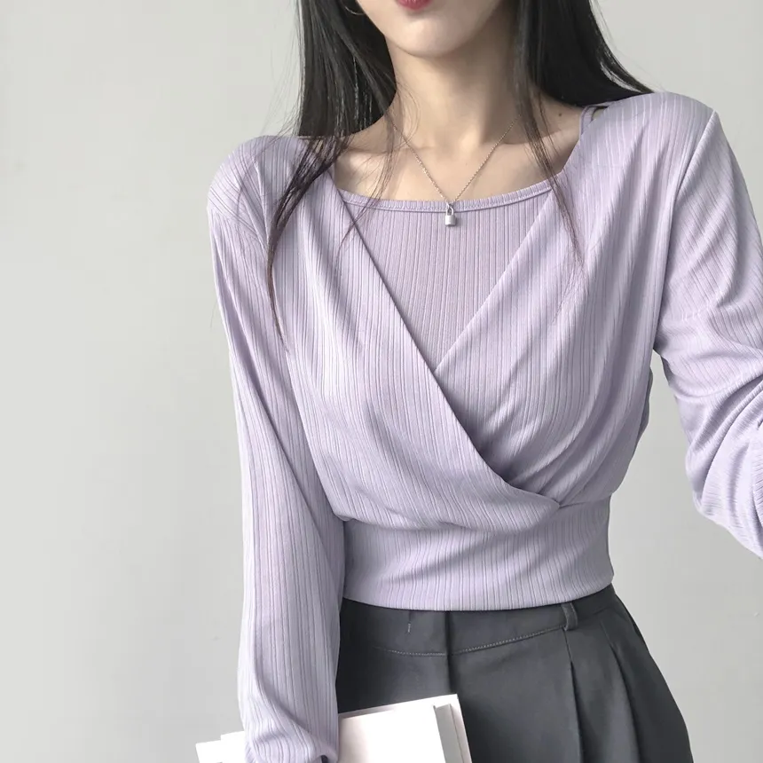 カシュクールTシャツ&スクエアキャミSET | lilisense | 詳細画像18