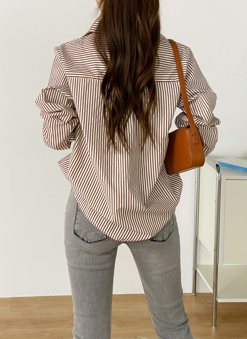 ハート刺繍ストライプシャツ | DHOLIC | 詳細画像9