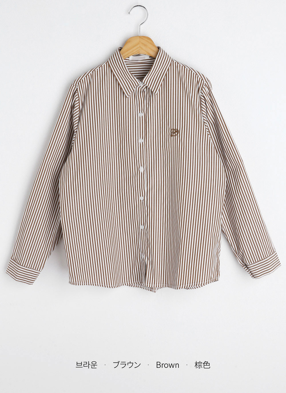 ハート刺繍ストライプシャツ | DHOLIC | 詳細画像18