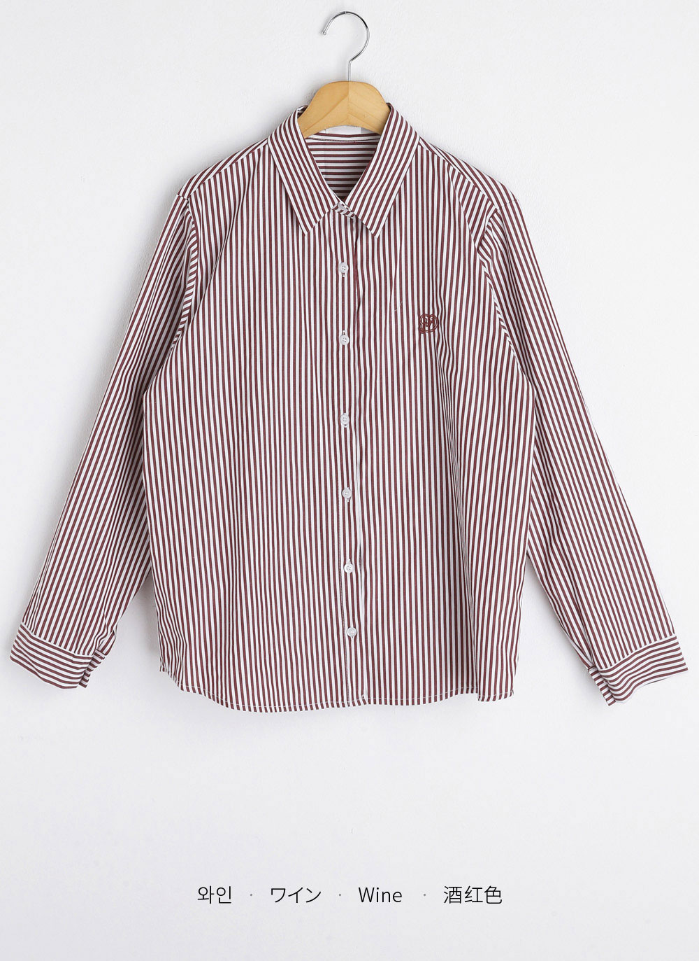 ハート刺繍ストライプシャツ | DHOLIC | 詳細画像19