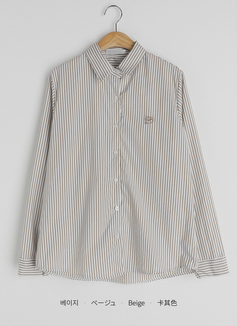 ハート刺繍ストライプシャツ | DHOLIC | 詳細画像22
