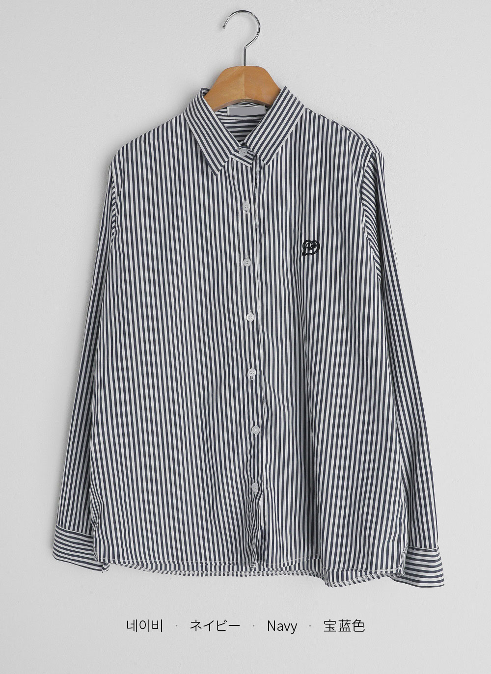 ハート刺繍ストライプシャツ | DHOLIC | 詳細画像24