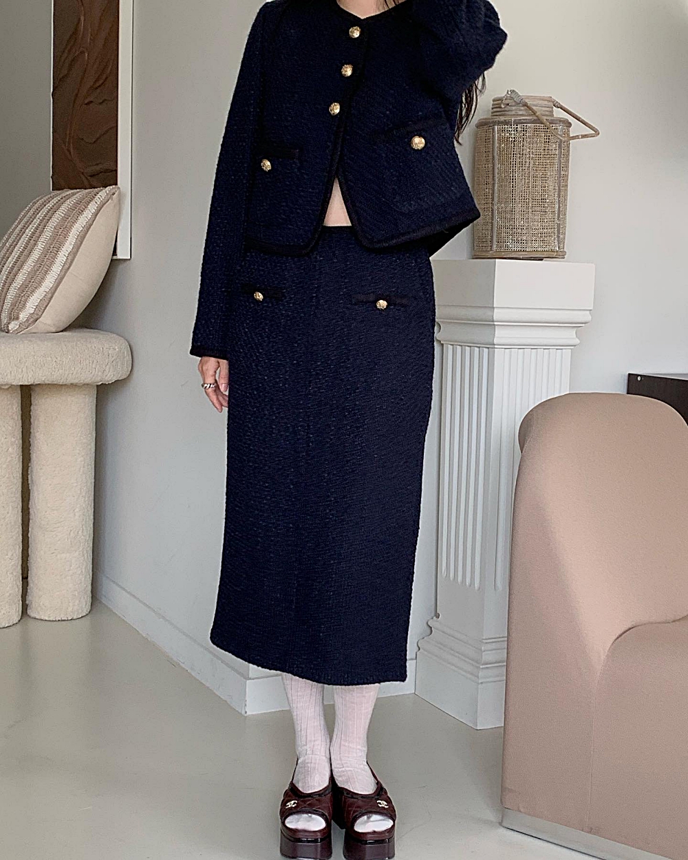 【BADDIARY】ウール配色ツイードジャケット♡ crie conforto】カーリーツイードジャケット｜WOMEN｜254HAT30