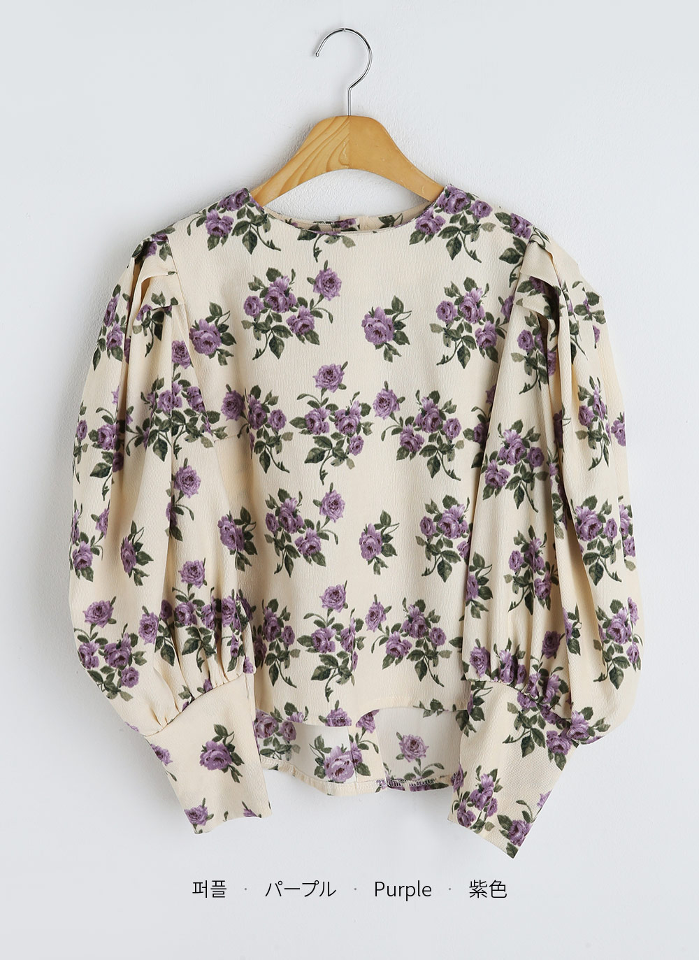 バックボタンローズパフブラウス | DHOLIC | 詳細画像12